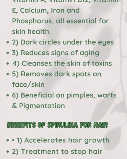 Spirulina Face Mask – Organic, Natural Face Pack for Acne, Glow & Detox - SK&S Farming
