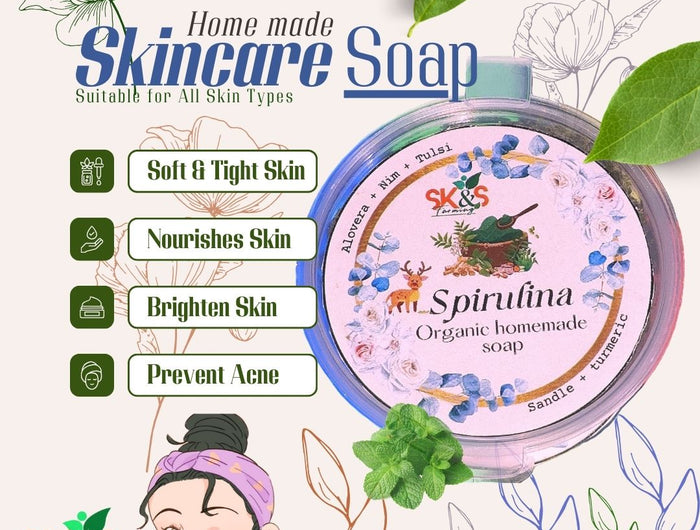 <h1><span style="text-decoration:underline"><em>Benefits</em></span> <br/>of Spirulina Soap</h1>