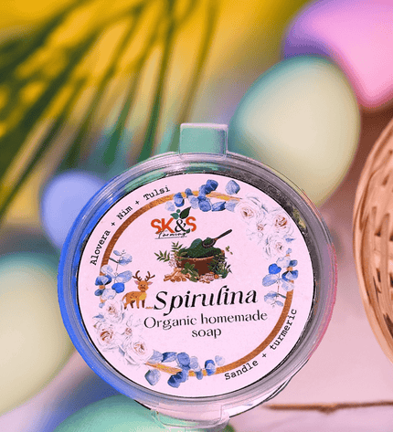 SK&S Spirulina Soap – Organic Anti-Acne, Brightening & Anti-Aging Bar - SK&S Farming