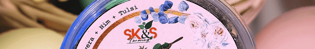 SK&S Farming Homemade - Natural and Organic Spirulina Soap with Aloe Vera, Tulsi, Neem, sandalwood and Turmeric for Anti - Acne, Anti - Aging, Skin Brightening and removes the dullness. - SK&S Farming