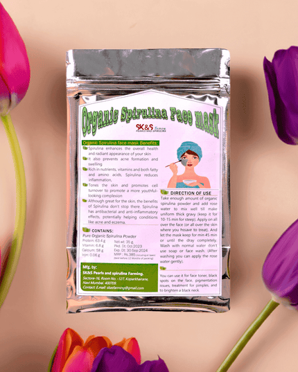 Spirulina Face Mask – Organic, Natural Face Pack for Acne, Glow & Detox - SK&S Farming