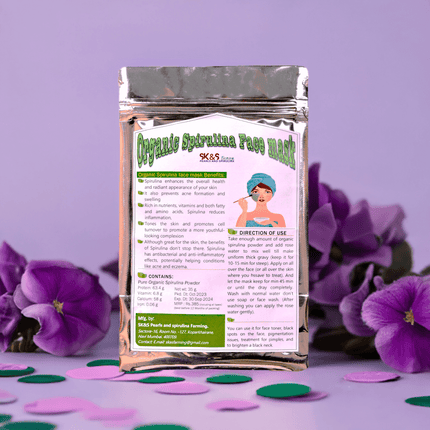 Organic Spirulina Face Pack / Mask OR Natural Spirulina Face Mask OR Spirulina Face Mask OR Face Pack (Pure and Natural) - SK&S Farming