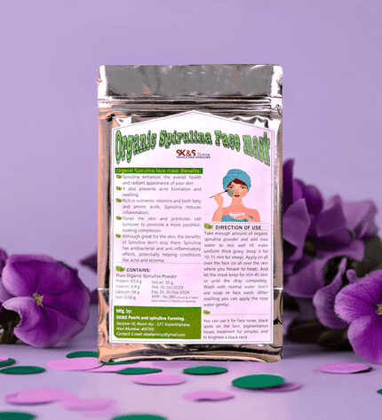 Spirulina Face Mask – Organic, Natural Face Pack for Acne, Glow & Detox - SK&S Farming