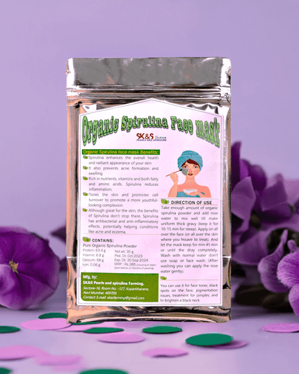 Spirulina Face Mask – Organic, Natural Face Pack for Acne, Glow & Detox - SK&S Farming
