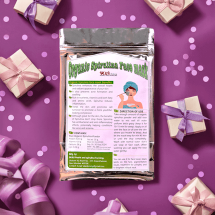 Organic Spirulina Face Pack / Mask OR Natural Spirulina Face Mask OR Spirulina Face Mask OR Face Pack (Pure and Natural) - SK&S Farming