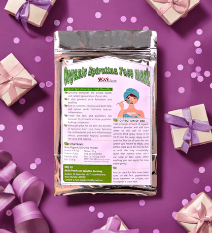 Spirulina Face Mask – Organic, Natural Face Pack for Acne, Glow & Detox - SK&S Farming