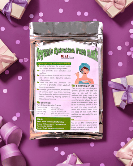 Spirulina Face Mask – Organic, Natural Face Pack for Acne, Glow & Detox - SK&S Farming