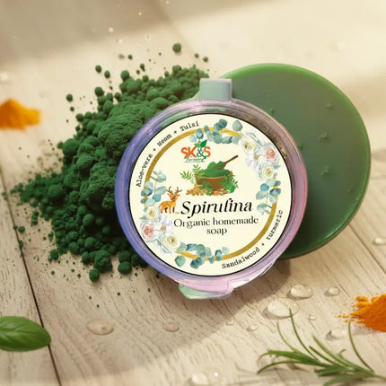 Spirulina Soap – Organic Anti-Acne, Brightening & Anti-Aging Bar