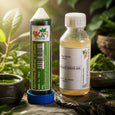 SK&S Farming Spirulina Mother Culture and full part nutrient solution displayed. 
