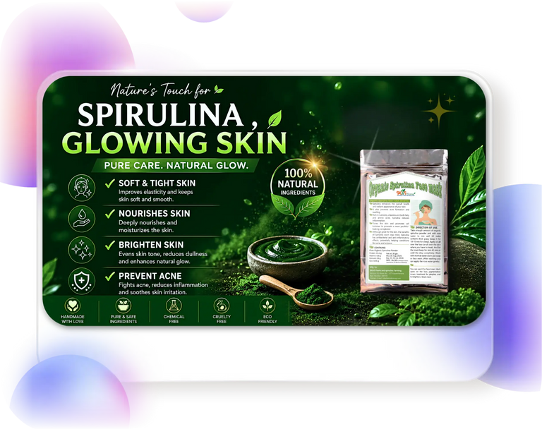 spirulina glowing skin - SK&S Farming